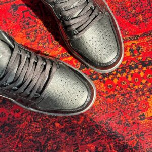 jordan1 low black croc